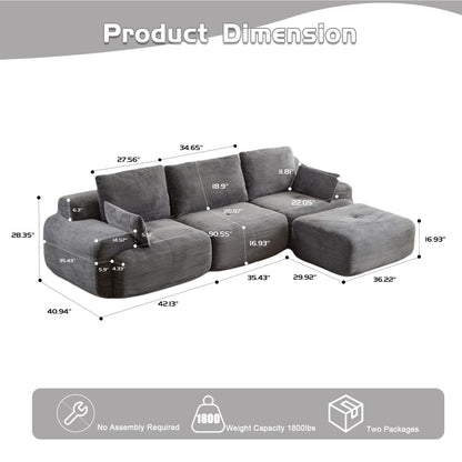 Modern Memory Foam Compressed Sofa