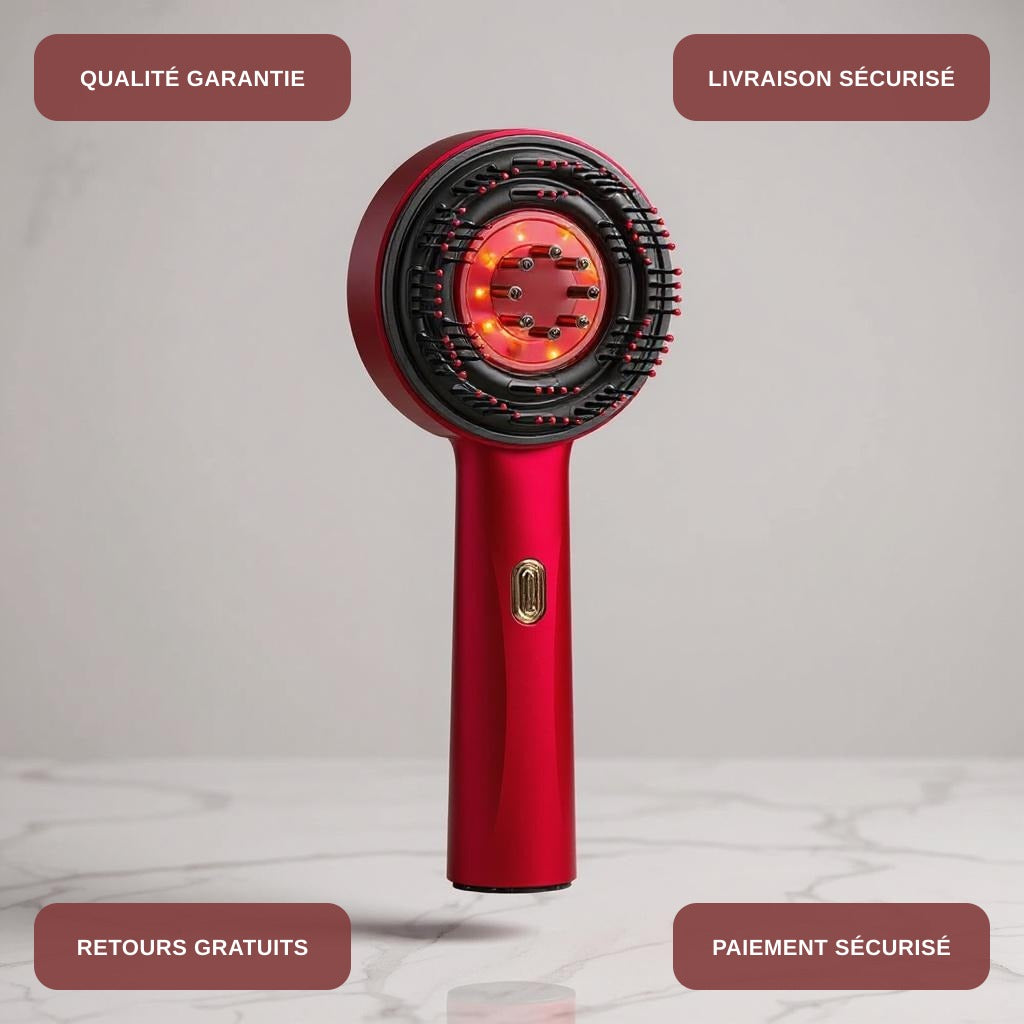 Peigne Massant Électrique Huilé — Naelis Care™